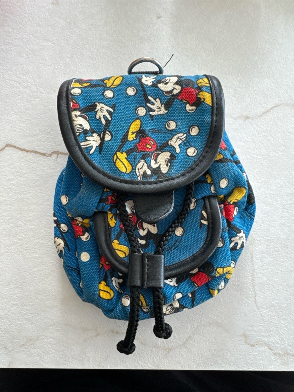 Disney Mickey Mouse Blue Cartoon Print Kids Mini Backpack